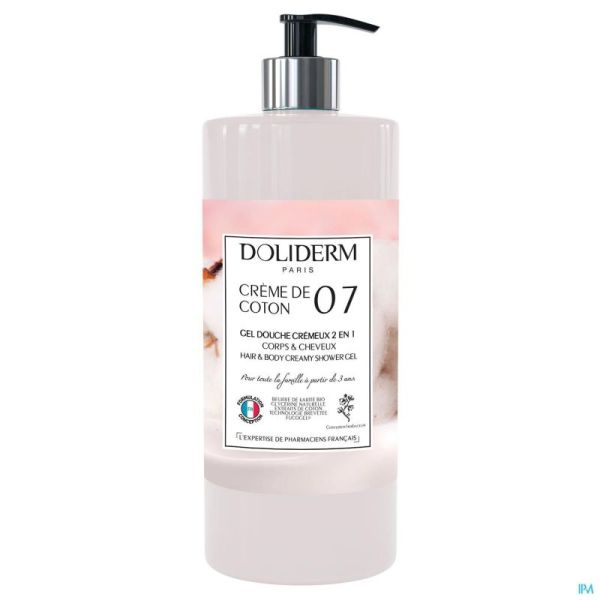 Doliderm Gel Douche 2In1 Creme De Coton 1 L