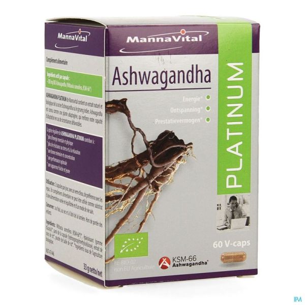 Mannavital Ashwagandha Platinum 60 Caps 010339