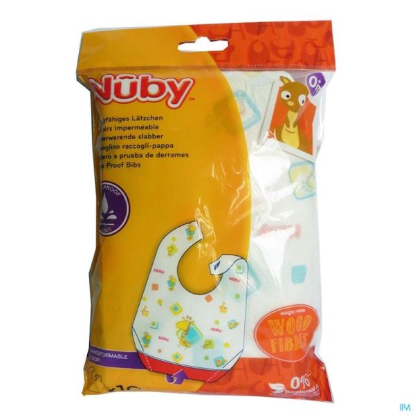 Nuby Slabbetjes Wegw Velcro 0M 10 St