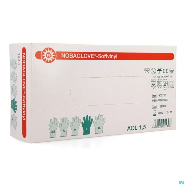 Noba Handschoen Vinyl Poedervr L 5700576 100 St