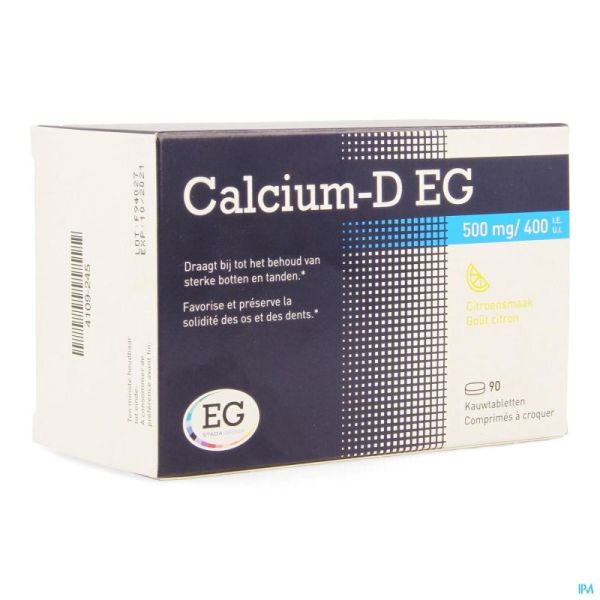 Calcium-D E.g. 90 Kauwtabl 500 Mg/400Iu