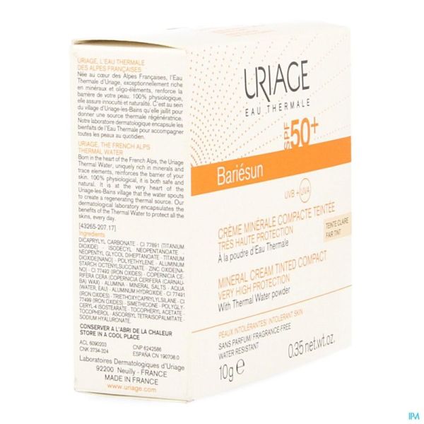 Uriage Bariesun Compact Licht Spf50+ Pdr 10 G