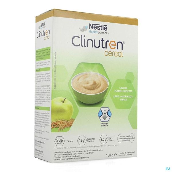 Clinutren Cereal Appel- Hazelnoot Pdr 450 G Nf