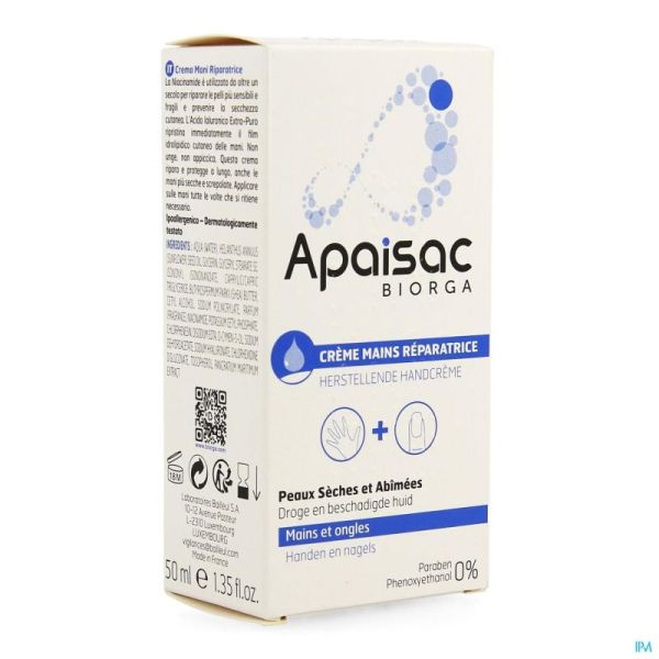 Apaisac Biorga Hand Crem Herst Tube 50 Ml