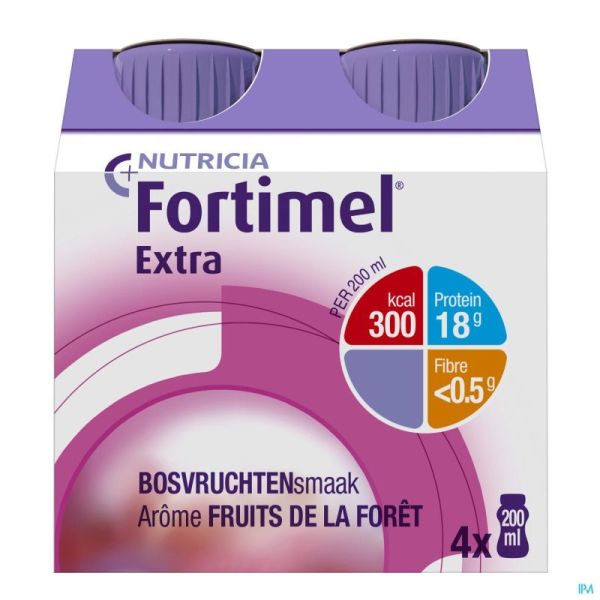 Fortimel Extra Bosvruchtsmaak 200 Ml 4 St Nf
