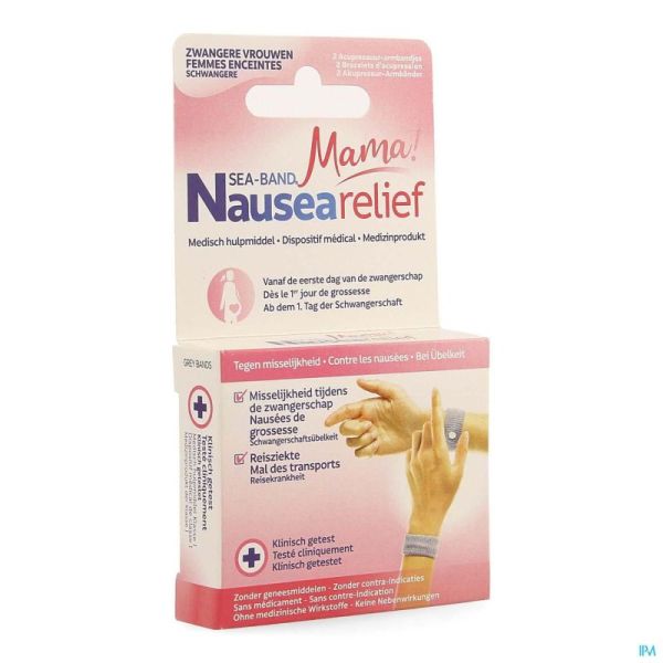 Seaband Polsbandjes Mama Grijs 2 St