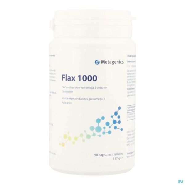 Flax Metagenics Pot 90 Caps 1000 Mg Nm
