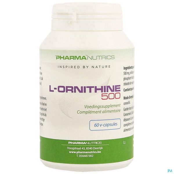 L Ornithine 500 Pharmanutrics 60 Caps