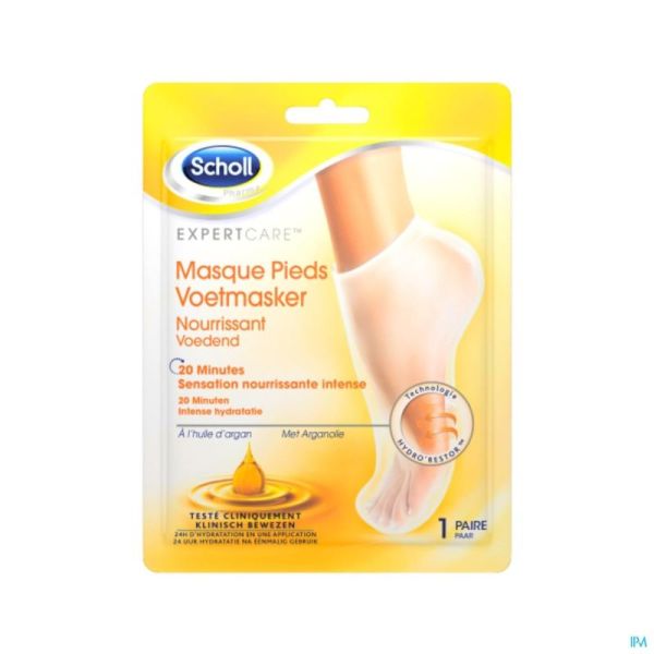 Scholl Voetmasker Voed Arganolie 1 St