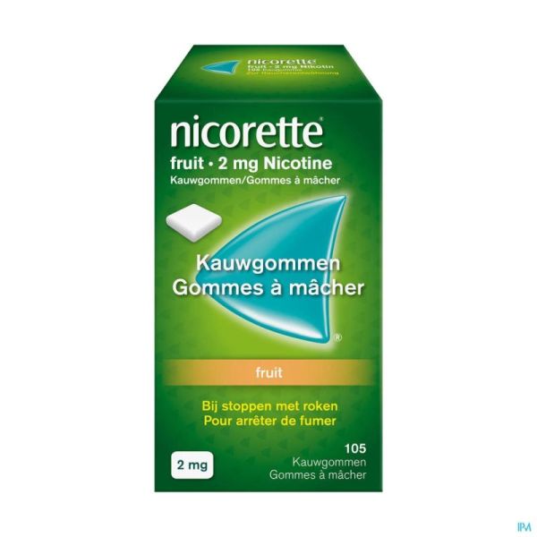 Nicorette Fruit Gomme Mach 105x2mg