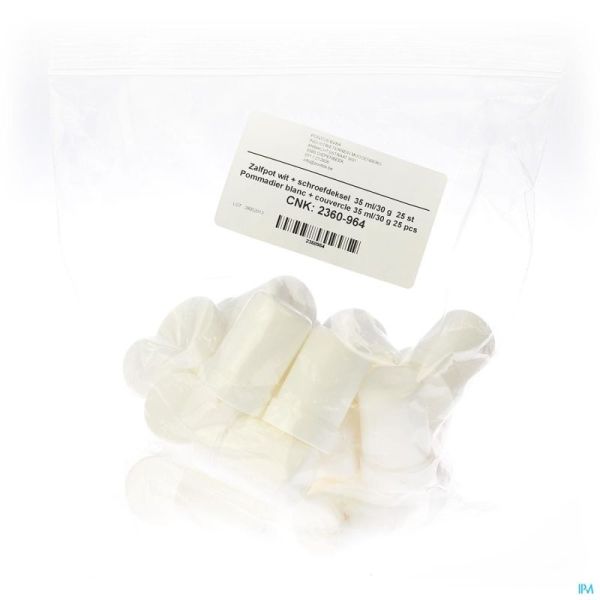 Zalfpot Wit Schroefd 35 Ml Pontos 25 St