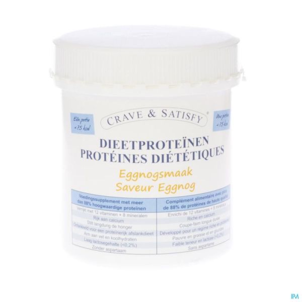 Crave & Satisfy Dieetproteinen Eggnog 200 G