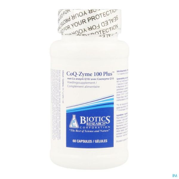 Biotics Coq-Zyme 100 Plus 60 Caps 100 Mg