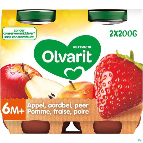 Olvarit Appel Aardbei Peer 6M61 2X200 G Nm 107128