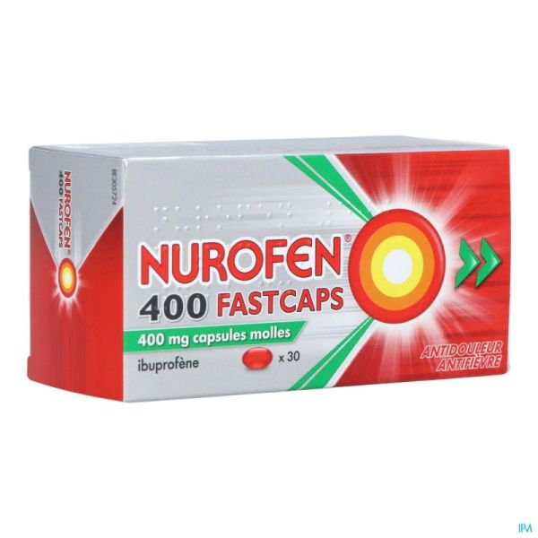 Nurofen 400 Fastcaps Caps 30 X 400 Mg