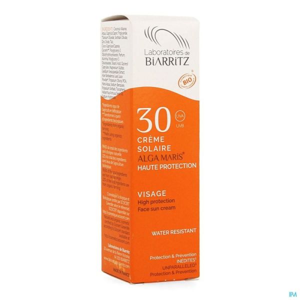 Algamaris Zonnecreme Gezicht Spf30 50 Ml