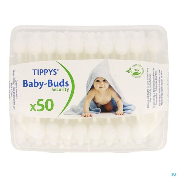 Wattenstaafjes Baby Papier Tippys 50 St