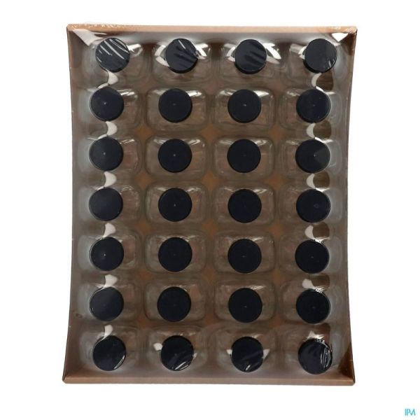 Fles Plat Wit Glas 200 Ml + Caps Pch 28 St