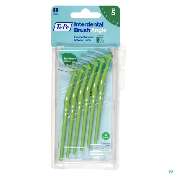 Tepe Angle Interdental Brush 0,8Mm Groen 6 St