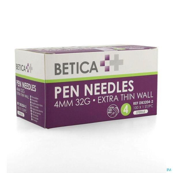 Betica Pen Needles 4Mm 32G 100 St Db3204-2