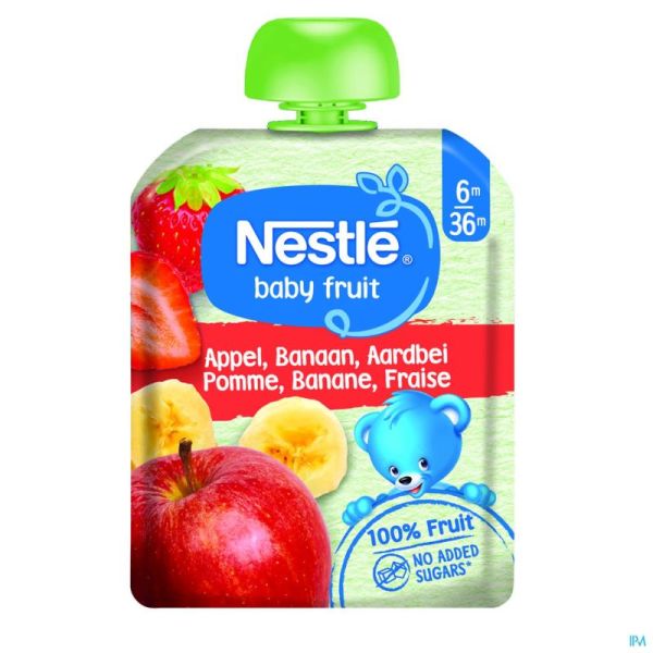 Nestle Naturnes Appel Banaan Aardbei 90 G