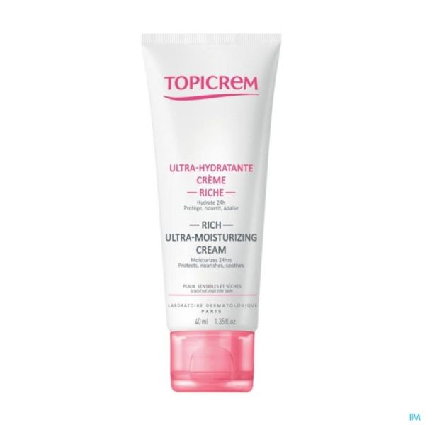 Topicrem Hydra+ Stralende Hydrat Rijke Creme 40 Ml