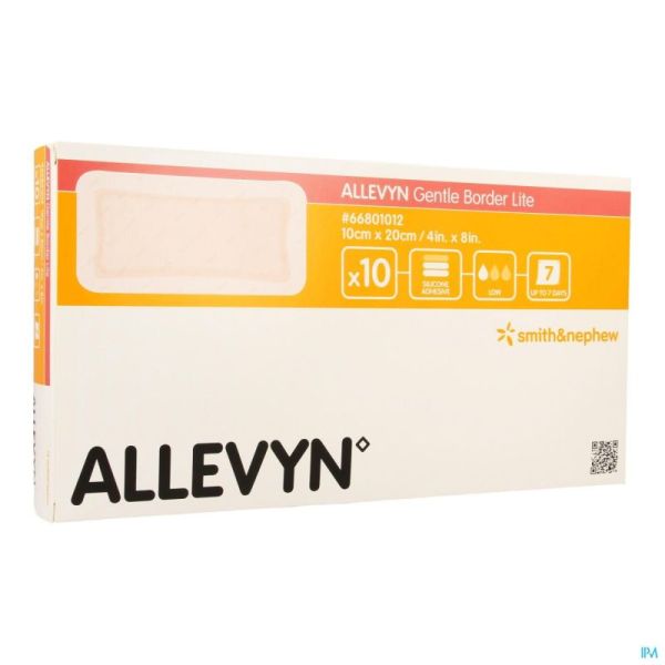 Allevyn Gentle Border Lite 10X20Cm 10 St