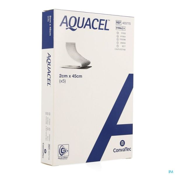 Aquacel Hydrofiber 2X45Cm 403770 5 St