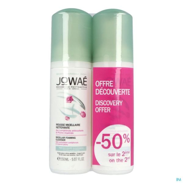 Jowae Mousse Micellaire Nettoyante Tube 2x150ml