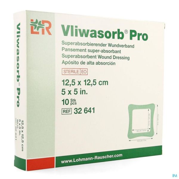 Vliwasorb Pro Absorb Verb 12,5X12,5 Cm 32641 10 St