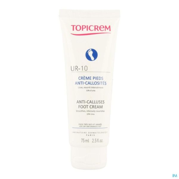 Topicrem Ur10 Voetcrem A/Eelt Tube 75 Ml