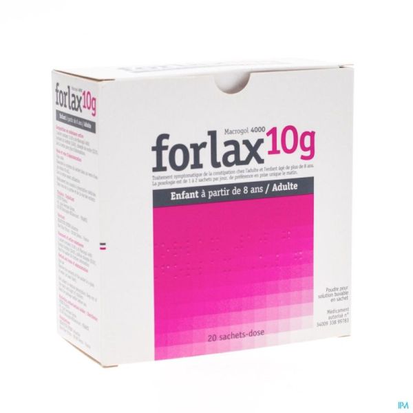 Forlax 10 G Pi Pharma Sachets 20 X 10 G Pip