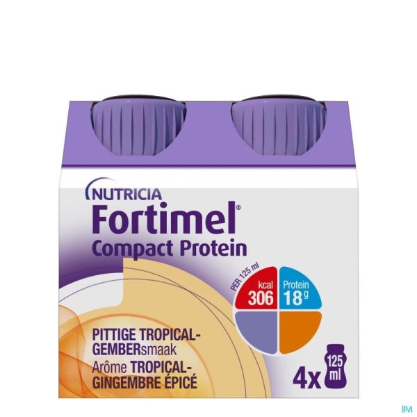 Fortimel Compact Protein Sens Trop Gemb 4X125 Ml