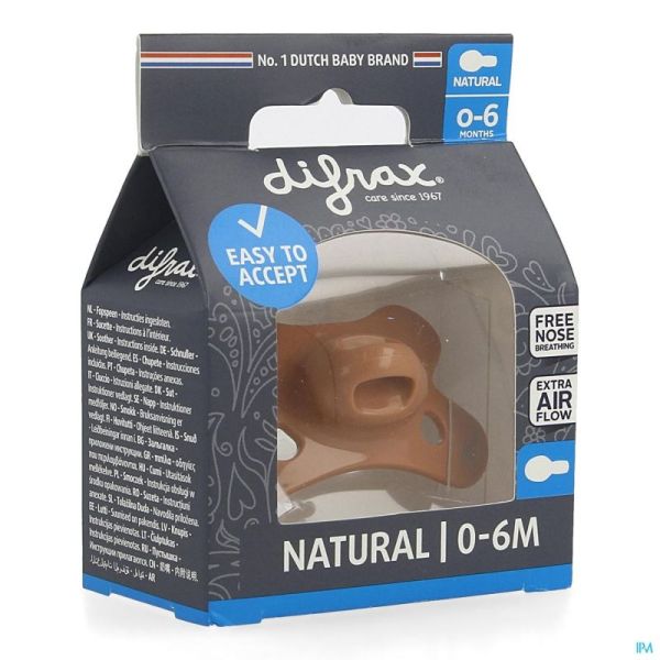 Difrax Fopsp Natural Uni/Pure 0-6M Brick 1 St