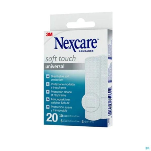 Nexcare 3M Soft Touch Universal Assort 20 Strips