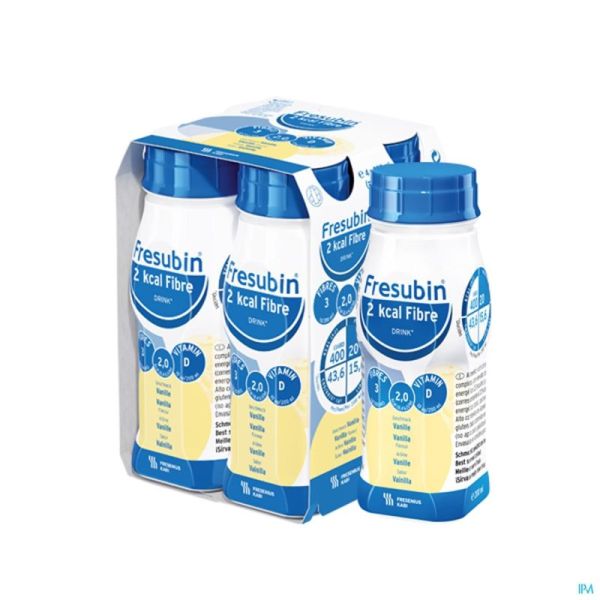 Fresubin 2kcal Fibre Drink Vanille Fl 4x200ml