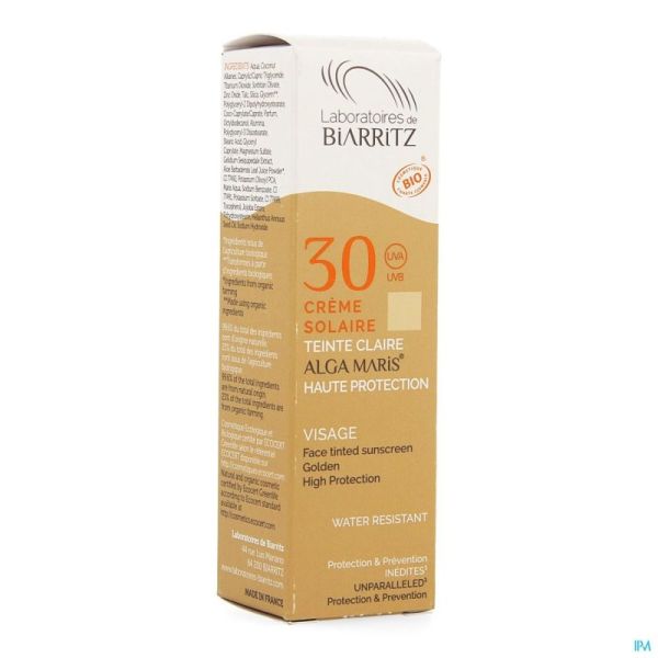 Algamaris Zonnecrem Gezicht Spf30 Clair 50 Ml