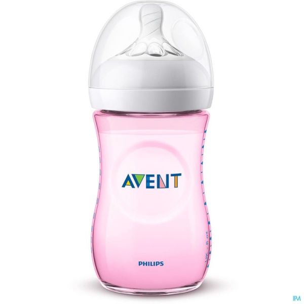 Philips Avent Natural 2.0 Biberon 260ml Rose