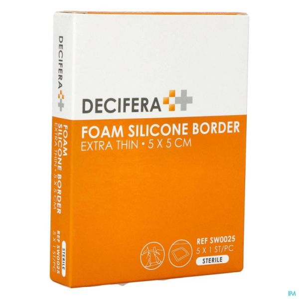Decifera Foam Silic Border Extrathin 5X5Cm 5 St