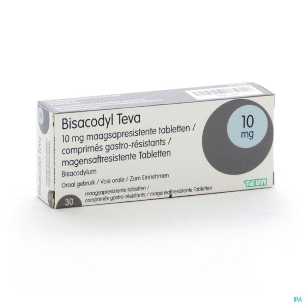 Bisacodyl Teva Drag 30 X 10 Mg