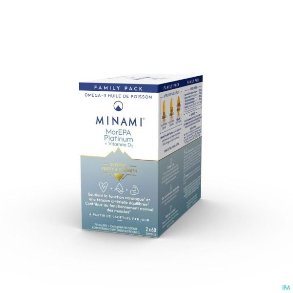 Minami Morepa Platinum Smart Fats+Vit D3 2X60 Caps