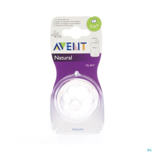 Philips Avent Natural Tetine Slow 2trous 2