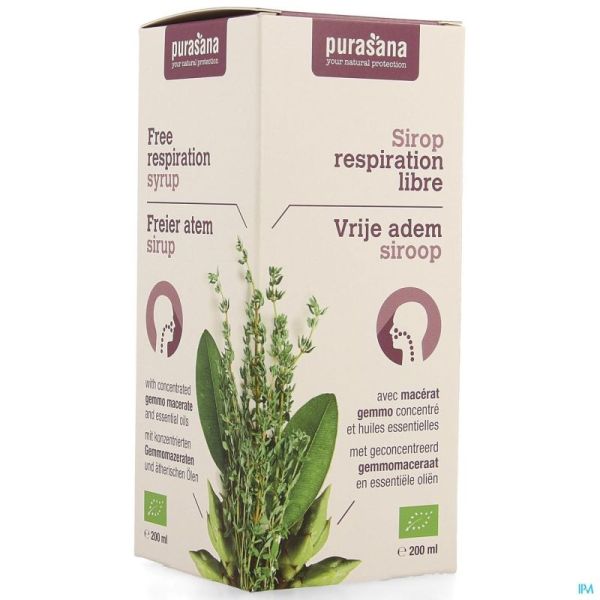 Purasana Puregem Siroop Vrije Adem Bio 200 Ml