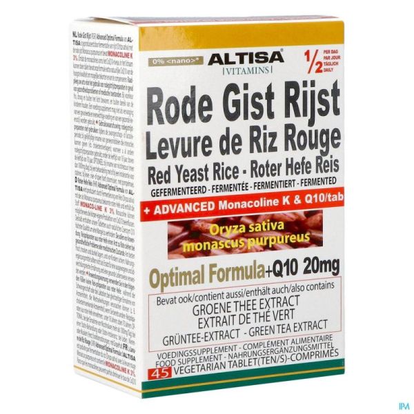 Altisa Rode Gist Rijst Optimal Formula 45 Tabl