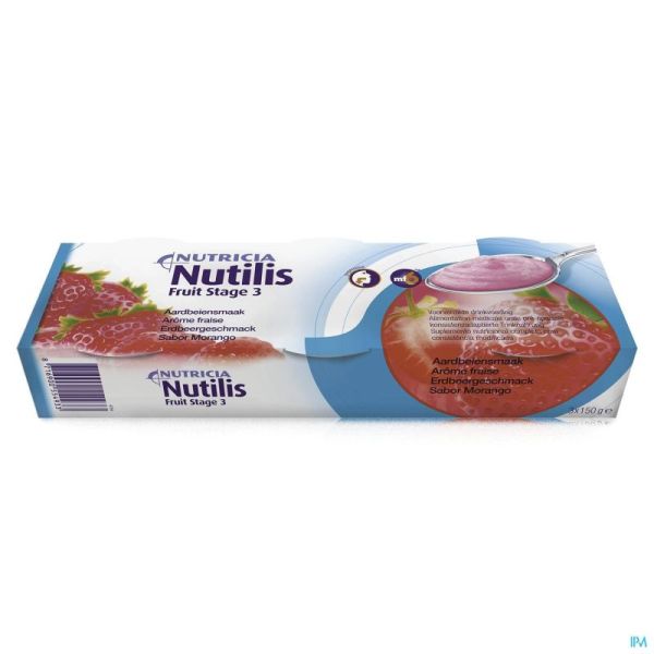 Nutilis Fruit Aardbei 3X150 G