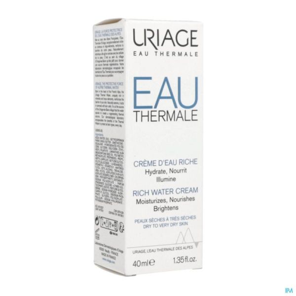 Uriage Therm Water Crem Water Rijk 40 Ml