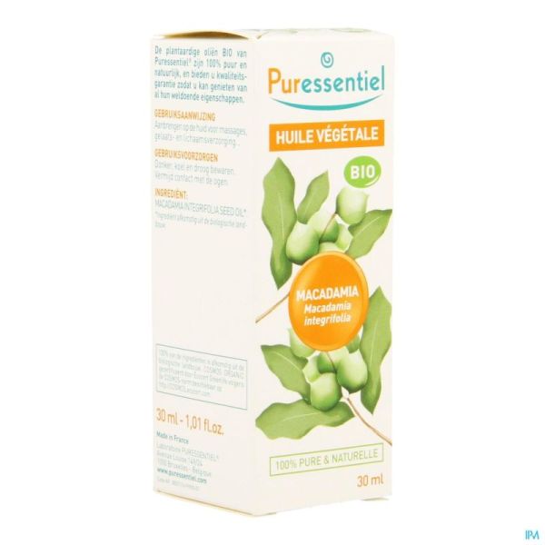 Puressentiel Macadamia Bio Plant Olie 30 Ml