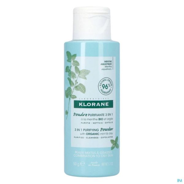 Klorane Munt Aquatic Zuiverend Poeder 50 G