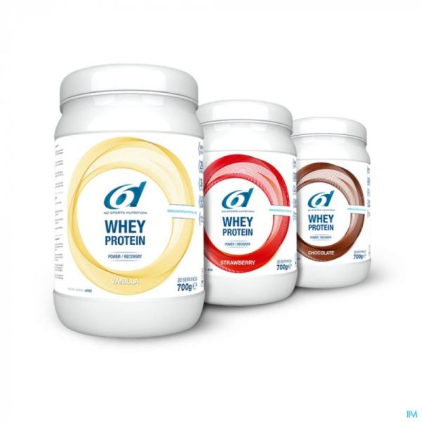 Whey Protein 6D Aardbei Sports Nutr 700 G