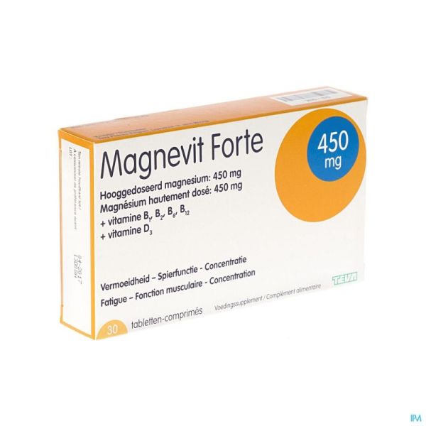 Magnevit Forte Teva 30 Tabl 450 Mg